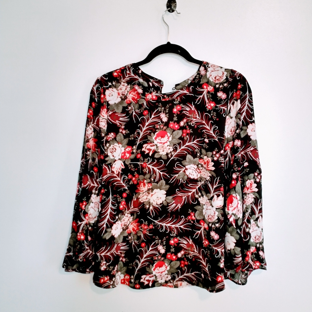 Loft floral blouse long sleeve